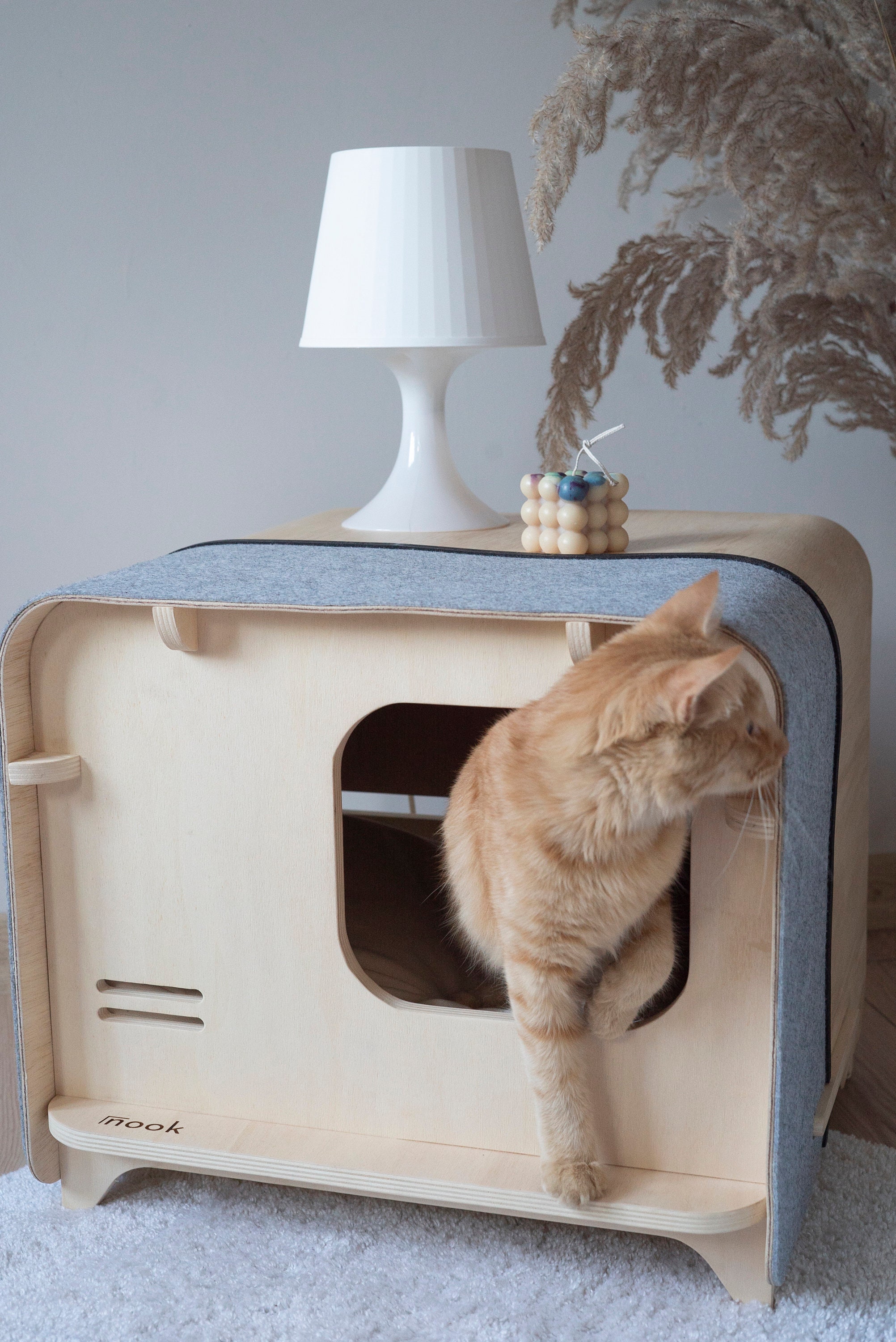 Maison de Chat et Chien - Roofy 03 Maison Minimaliste en Bois Caverne Chat