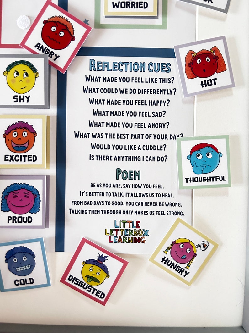 Text Set Emotions Feelings and Emotions Chart - Etsy
