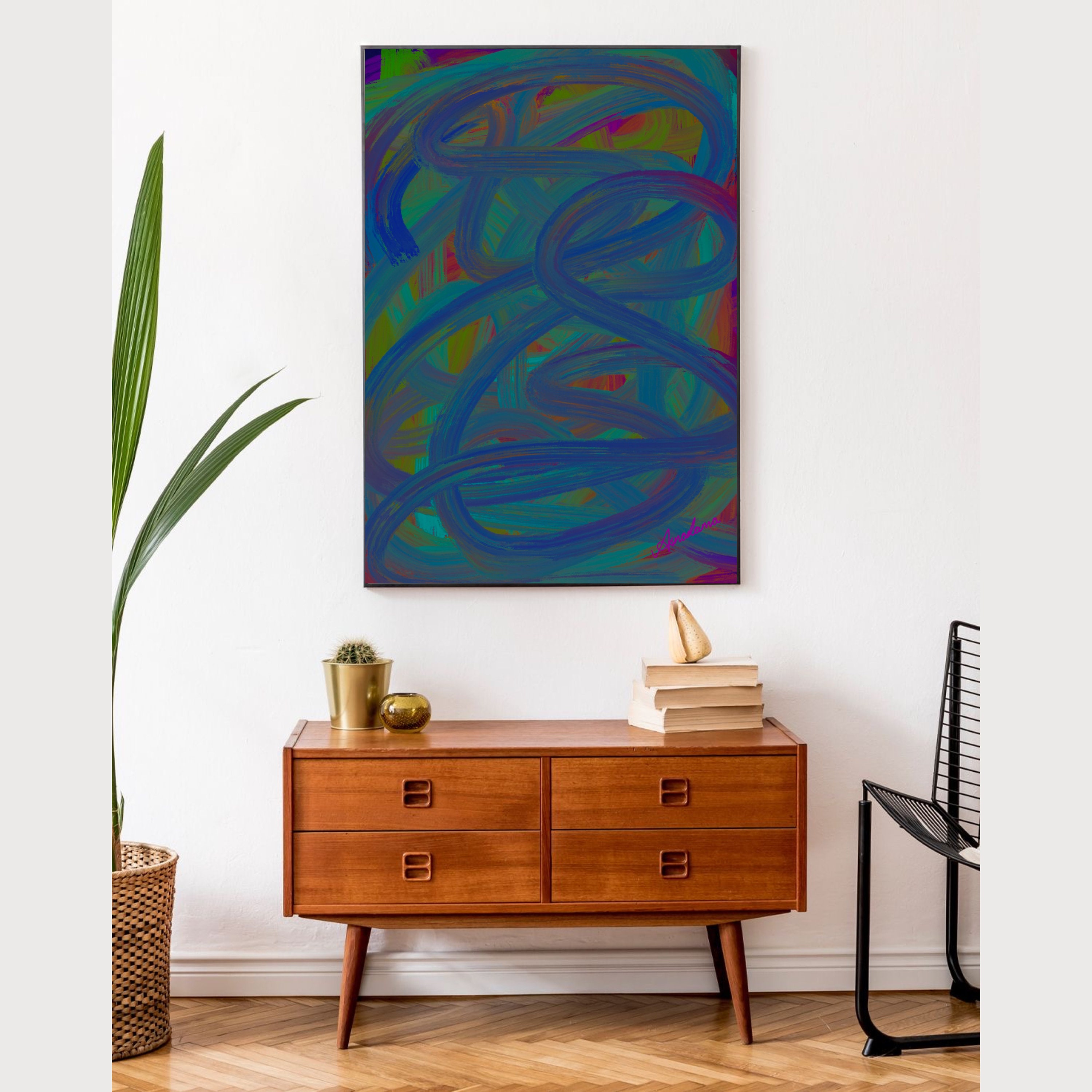 Abstract art original painting digital art instant Etsy
