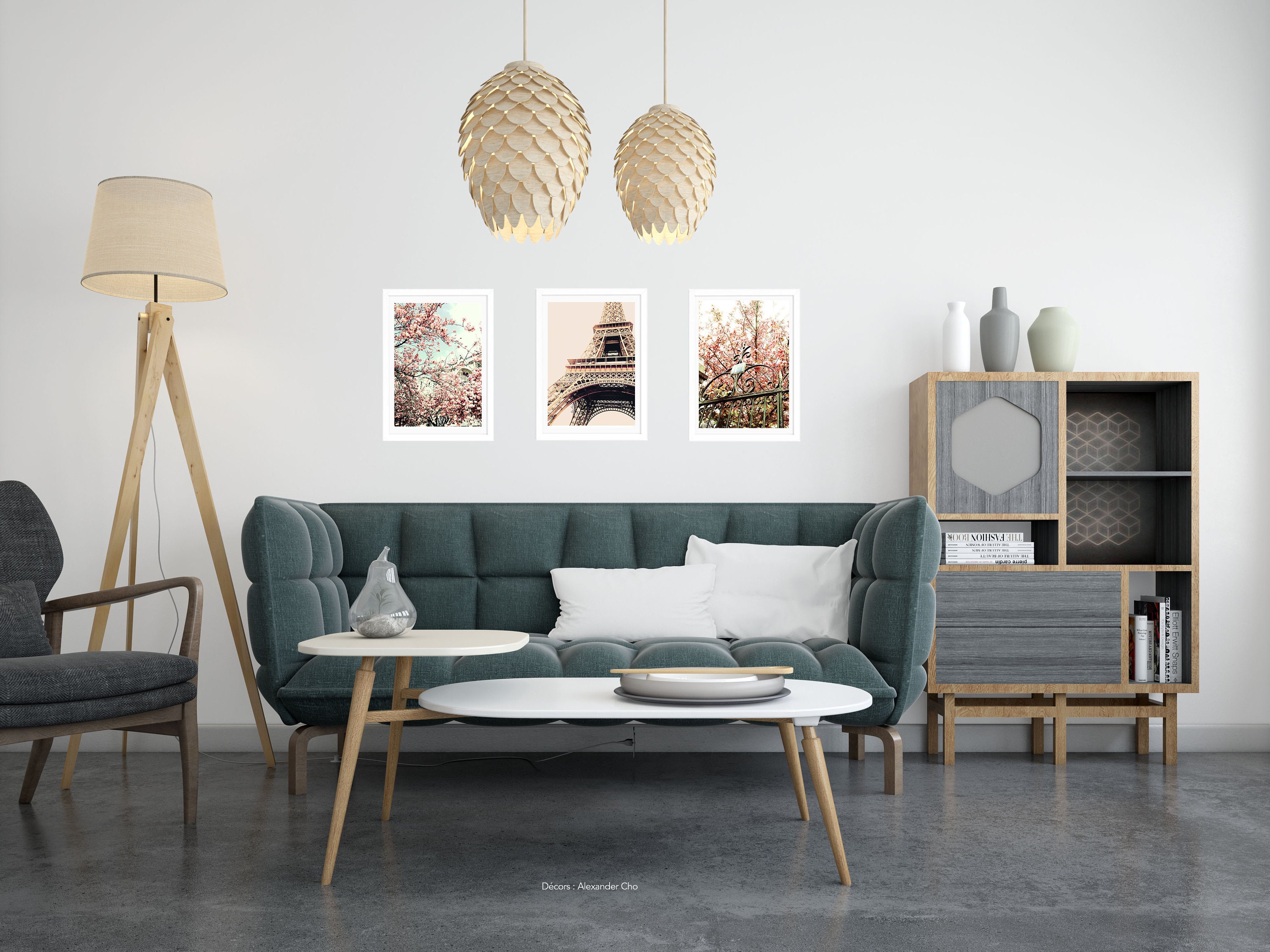 Trio Affiches Paris Décoration Série Voyage - Déco Poster Travel Printable Évasion Tour Eiffel Roman