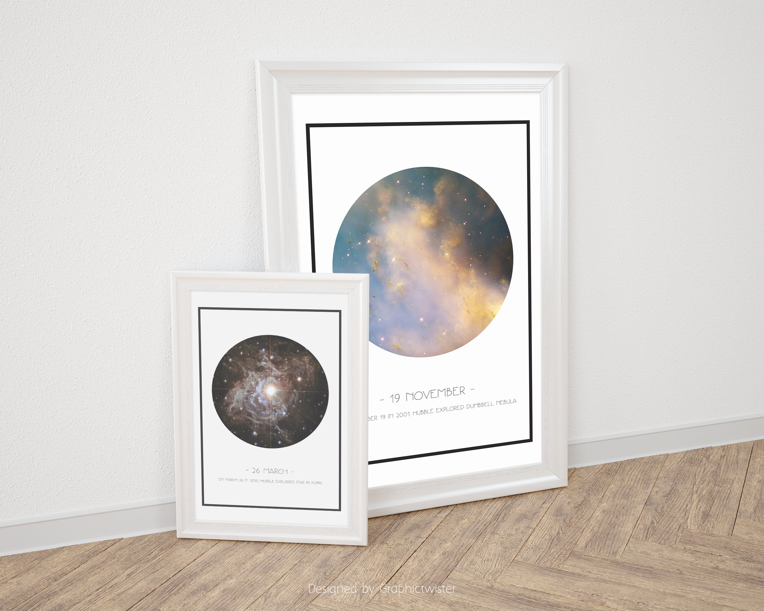 Affiche Personnalisée Constellation ou Photo de L'espace Selon Date Naissance - Carte Du Ciel Étoile