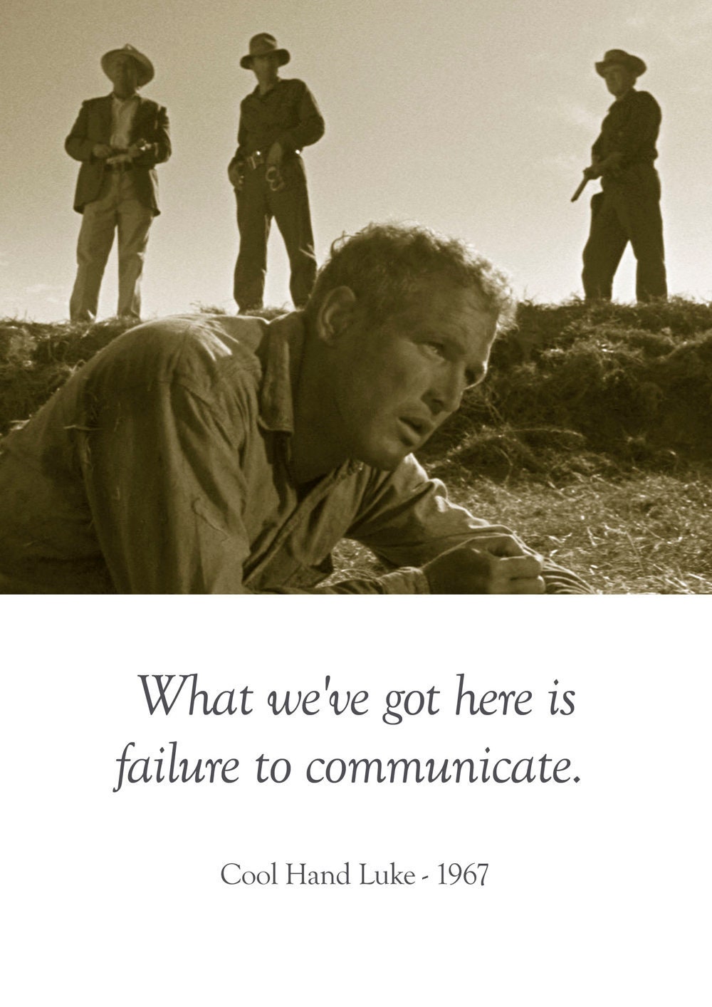 Cool Hand Luke 1967 Film Poster 'Failure' quote Etsy