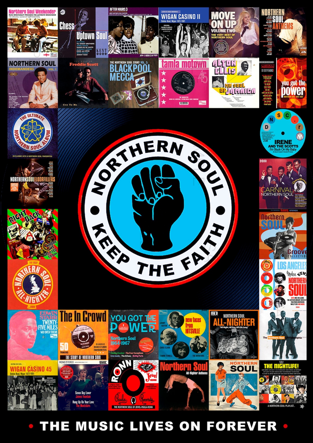 Northern Soul Memorabilia Poster Northern Soul Records Wall Art 2 A4 29