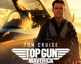 Tom Cruise as Maverick Top Gun Poster Glossy Paper Size A1 A2 A3 A4 Free Postage 