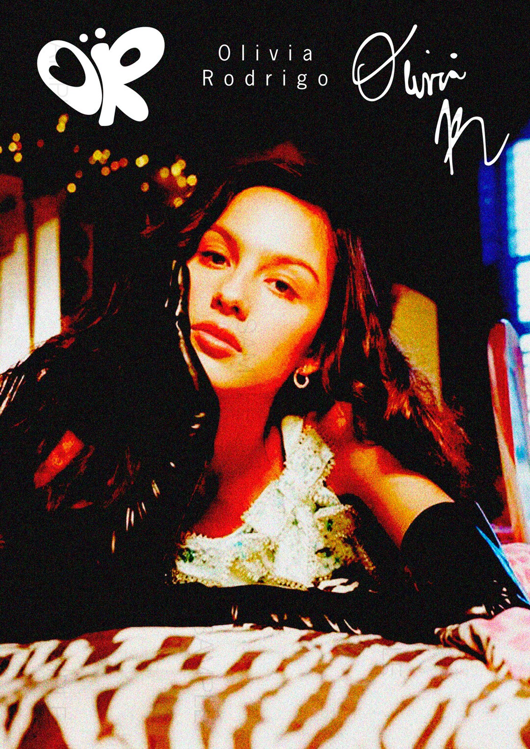 Olivia Rodrigo Poster Wall Art Print SPECKLED EFFECT LOOK Signed copy ...