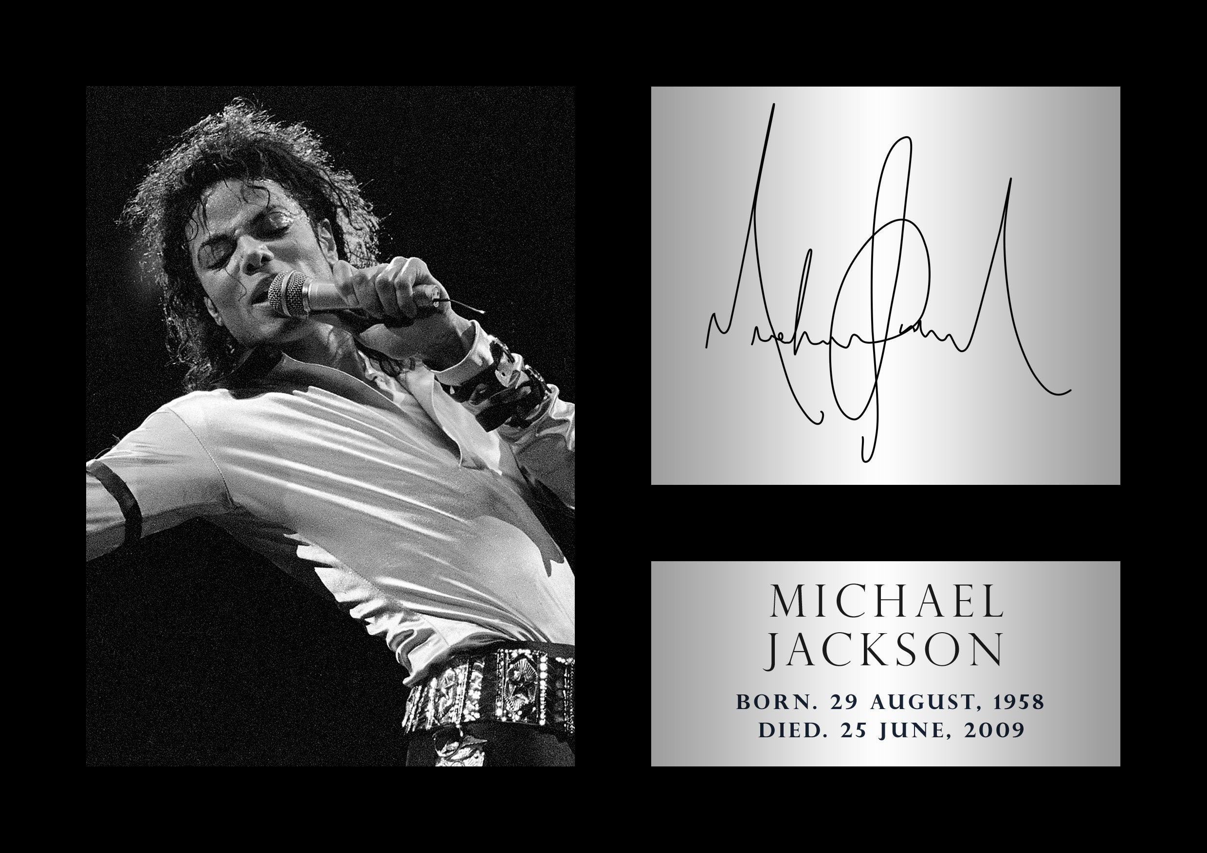 Michael Jackson Poster Wall Art Tribute Memorabilia 58 A4 29.7 X 21cm