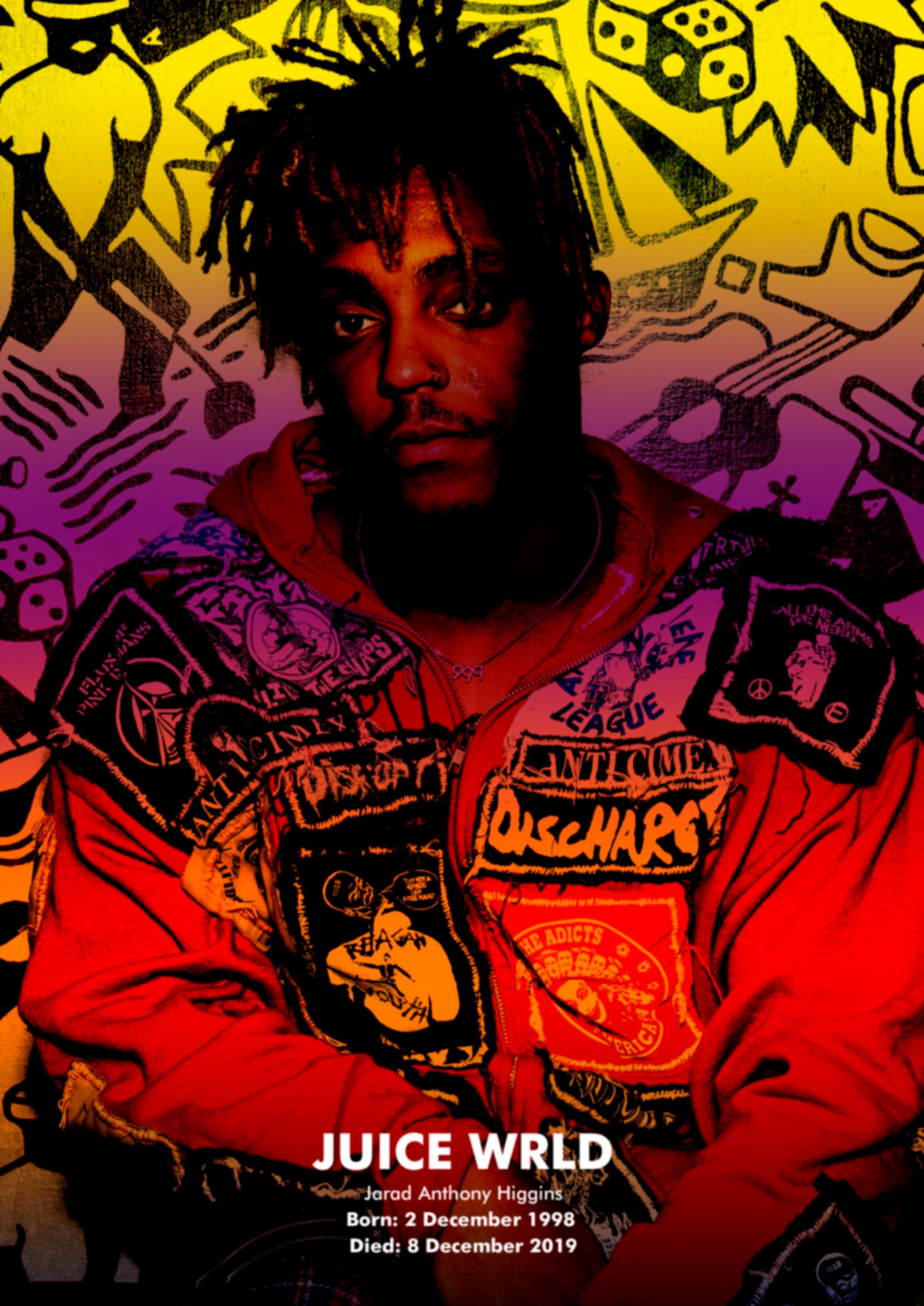 Juice Wrld Postewall Art 10 American Rapper 2 December - Etsy