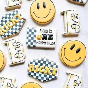 One happy dude cookies / one cool dude cookies / 1 dozen