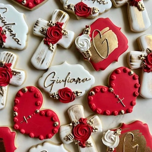 Christening/ confirmation cookies. Custom sugar cookies