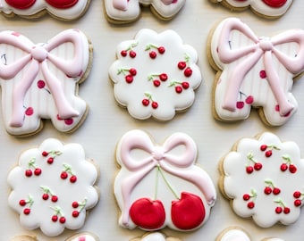 Cherry themed cookies