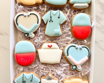 Nurse appreciation mini cookies