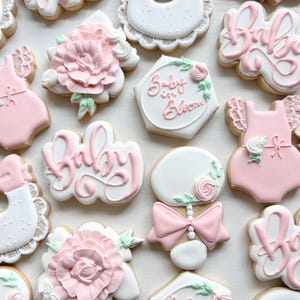 baby in bloom cookies / 1 dozen / custom cookies