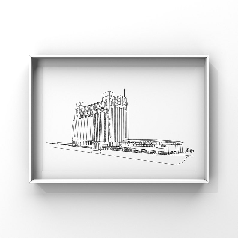 The Baltic, Gateshead Line Drawing - Etsy