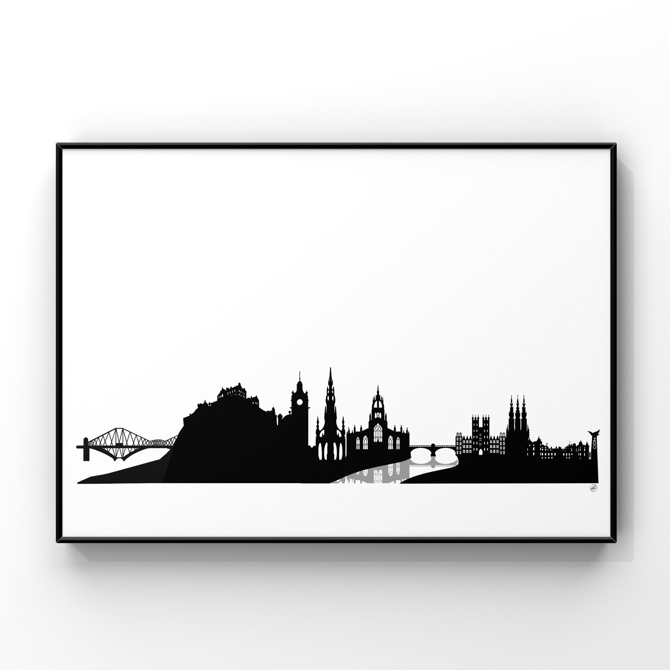 Edinburgh City Skyline Print — Haveyouseenart