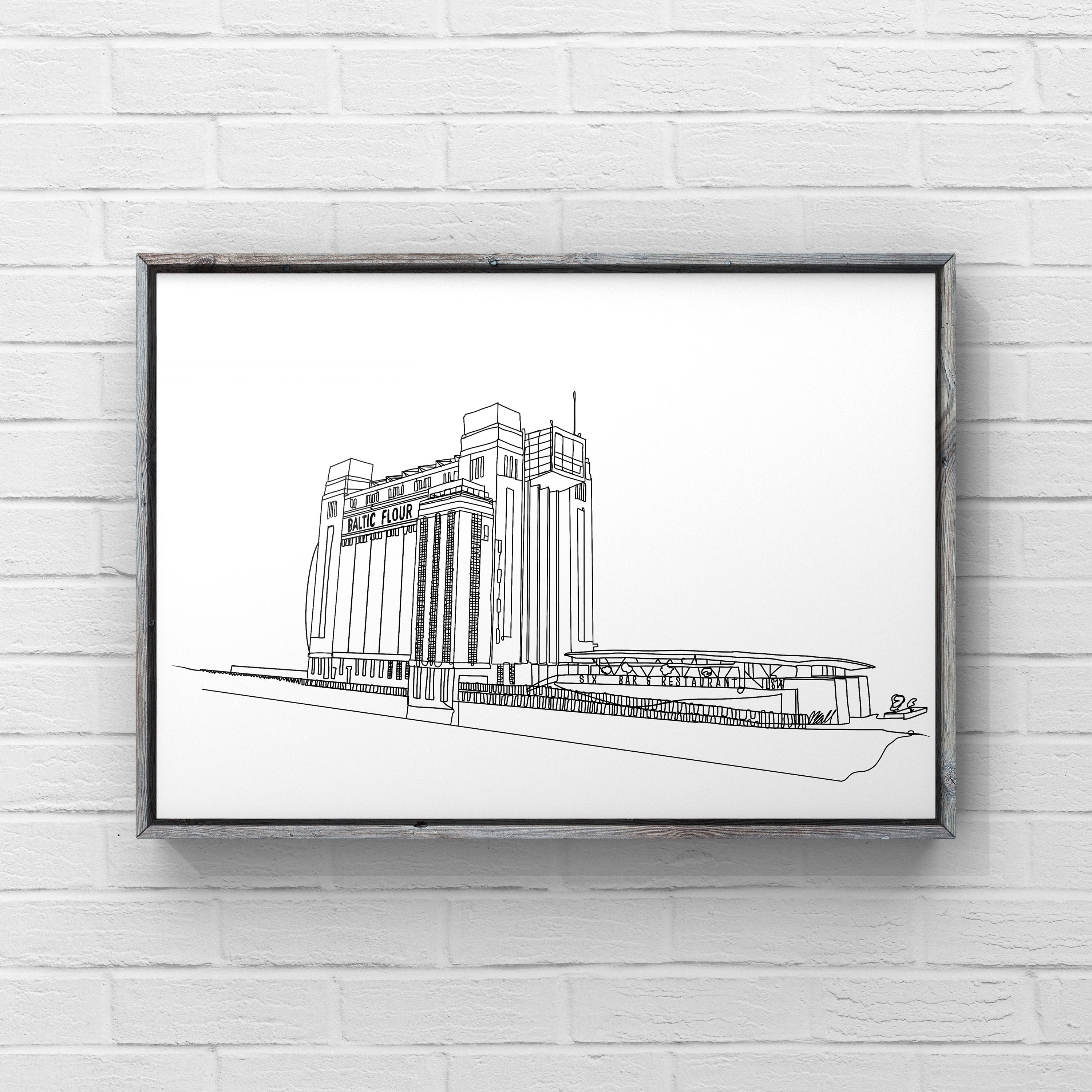 The Baltic, Gateshead Line Drawing - Etsy