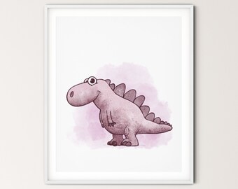 The Dinosaur nursery art, t-rex print, dino print, dinosaur digital download, and dinosaur download are perfect gifts for a boy or a girl.