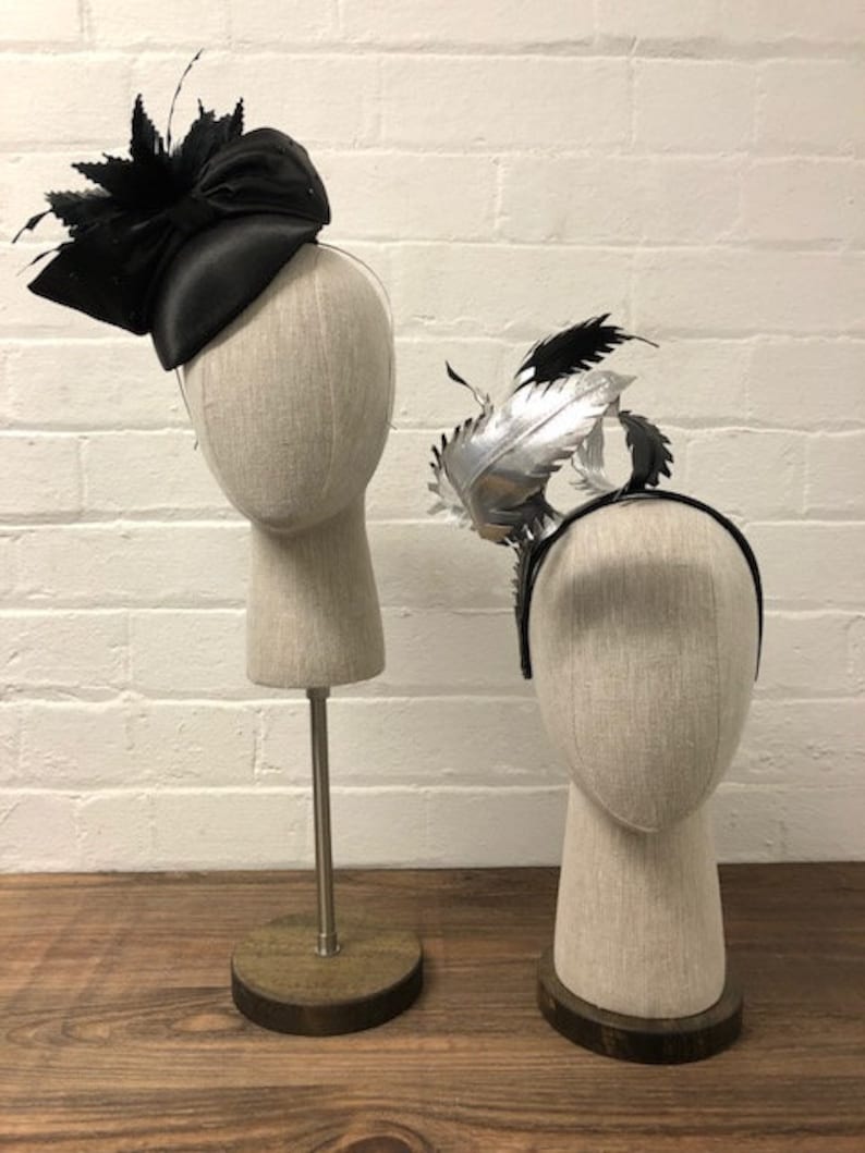 Female Linen Mannequin Head With Pole and Base Etsy