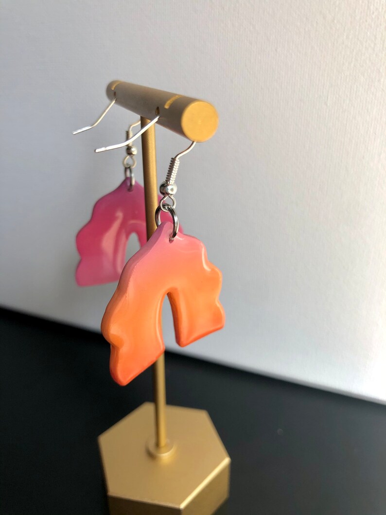 sunset earrings pink and orange earrings Sunset arches