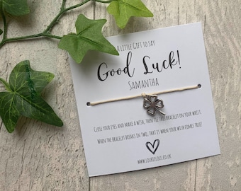 Good Luck Wish Bracelet | Personalised Wish Bracelet | Wish Bracelet Charm | Family | Friends