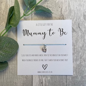 Mummy to Be Wish Bracelet | Personalised Wish Bracelet | Wish Bracelet Charm | Family | New Baby | Mum to Be | Mama to Be