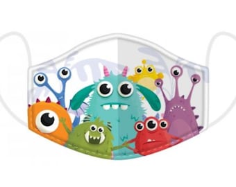 Monsters - Children's Face Covering ǀ Face Mask ǀ Non-Medical Face Covering