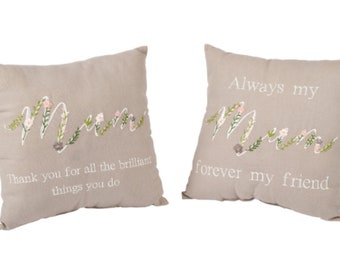 Mum Floral Cushion ǀ Decorative Cushion ǀ Homeware ǀ Gift