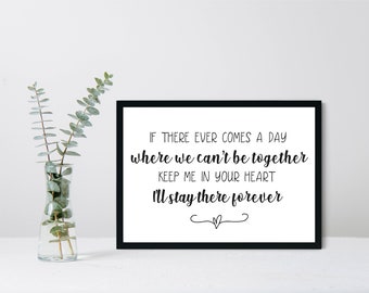 Stay Forever Landscape Quote | Winne the Pooh | A4 Framed Print | Home Decor | Wall Art | A4 Print| Wall Quote | Love Quote