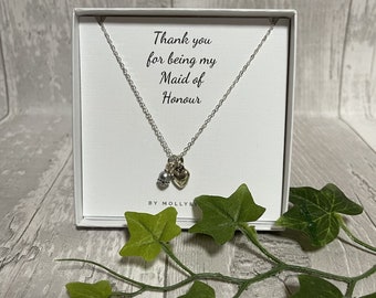 Maid of Honour Necklace ǀ Jewellery ǀ Wedding Gift