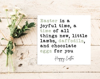 Easter Quote Card | Quote Greeting Card | Quote Card | Family | Friend