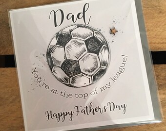 Father's Day Card ǀ Dad ǀ Top of the League ǀ Football ǀ Greeting Card