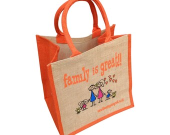 Family is Great Canvas Shopping Bag ǀ Gift ǀ Bags and Accessories ǀ Shopping