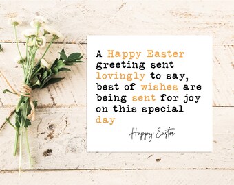 Easter Quote Card | Quote Greeting Card | Quote Card | Family | Friend