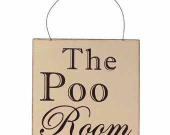 The Poo Room Sign ǀ Hanging Sign ǀ Homeware