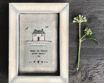 Embroidered Box Frame - Friends Like Angels ǀ Gift