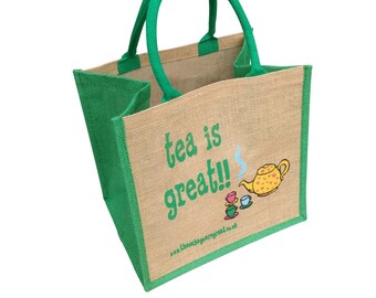 Tea is Great Canvas Shopping Bag ǀ Gift ǀ Bags and Accessories ǀ Shopping