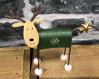 Green Metal Reindeer | Christmas | Christmas Decoration | Christmas | Gift