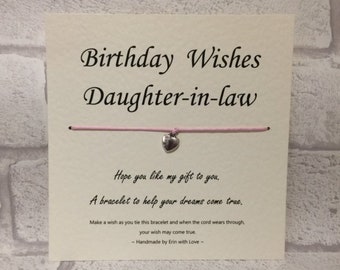 Daughter in Law (Birthday) Wish Bracelet ǀ Bracelet ǀ Gift