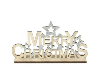 Glittery Merry Christmas Plaque | Christmas | Christmas Decoration | Christmas | Gift
