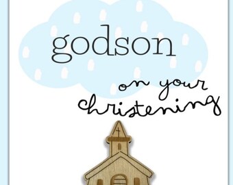Godson Christening Card ǀ Christening Card ǀ Greeting Card