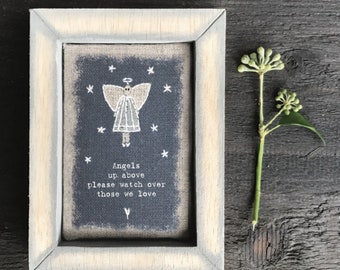 Embroidered Box Frame - Angels Up Above ǀ Gift