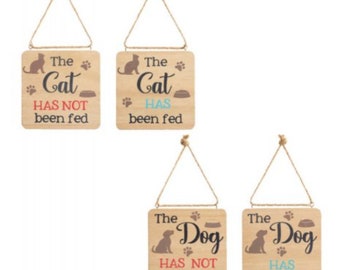 Cat / Dog Feeding Sign ǀ Hanging Sign ǀ Homeware ǀ Gift