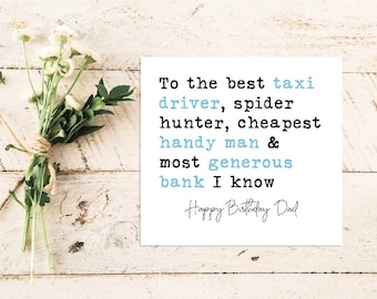 Dad Quote Card | Quote Greeting Card | Quote Card | Family | Dad | Father | Daddy | Father's Day | Love | Birthday