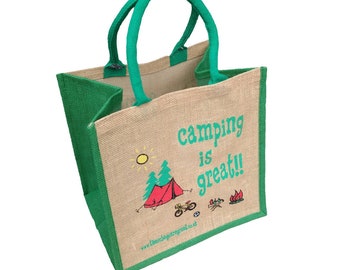 Camping is Great Canvas Shopping Bag ǀ Gift ǀ Bags and Accessories ǀ Shopping