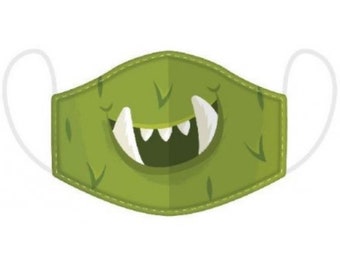 Monster Teeth - Children's Face Covering ǀ Face Mask ǀ Non-Medical Face Covering