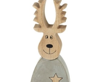 Cement Wooden Reindeer | Christmas | Christmas Decoration | Christmas | Gift