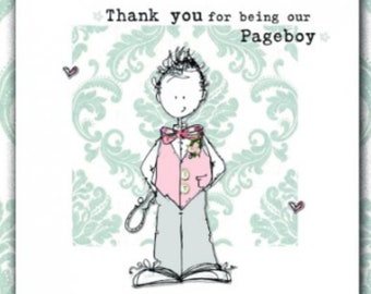 Page Boy - Thank You Card ǀ Wedding Thank You ǀ Greeting Card