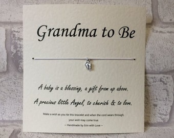 Grandma to Be Wish Bracelet | Wish Bracelet | Bracelet Charm | Family | New Baby | Grandma Gift