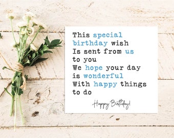 Birthday Quote Card | Quote Greeting Card | Quote Card | Family | Friends | Gift | Funny Birthday