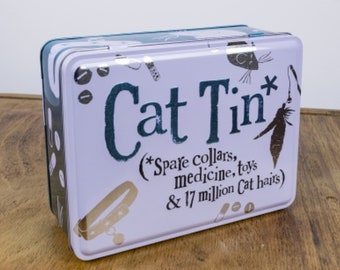 Cat Storage Tin ǀ Pet Accessories ǀ Homeware ǀ Gift