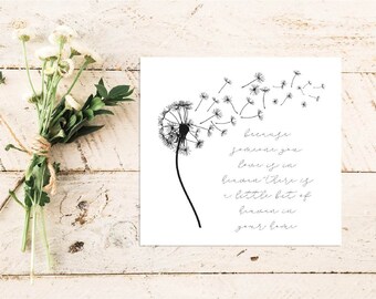 Sympathy Quote Card | Quote Greeting Card | Quote Card | Family | Friends | Love | Thinking of You Card | Sympathy Card